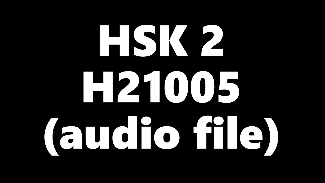 HSK 2 Chinese Test H21005 汉语水平考试