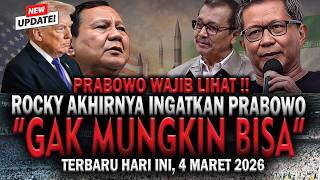 🔴PRABOWO WAJIB LIHAT! PESAN PENTING ROCKY SOAL PRABOWO YG INGIN MENDAMAIKAN AS-ISRAEL DAN IRAN