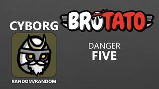 Brotato - Cyborg (Danger 5) with screwdrivers and minigun