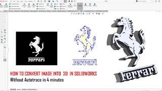 ✅ How to convert 2D Image into 3D in Solidworks | 2D to 3D