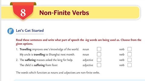 Non-Finite Verbs | Ch-08 | Part-02 | Class-VIII | Collins English grammar and compositions book