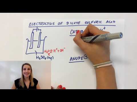 Explaining the electrolysis of dilute sulfuric acid H2SO4 (aq) GCSE Chemistry
