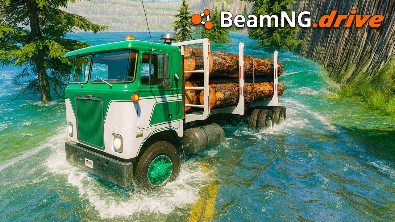 ¡Camión HUYE DE GRAN INUNDACIÓN! | BeamNGDrive