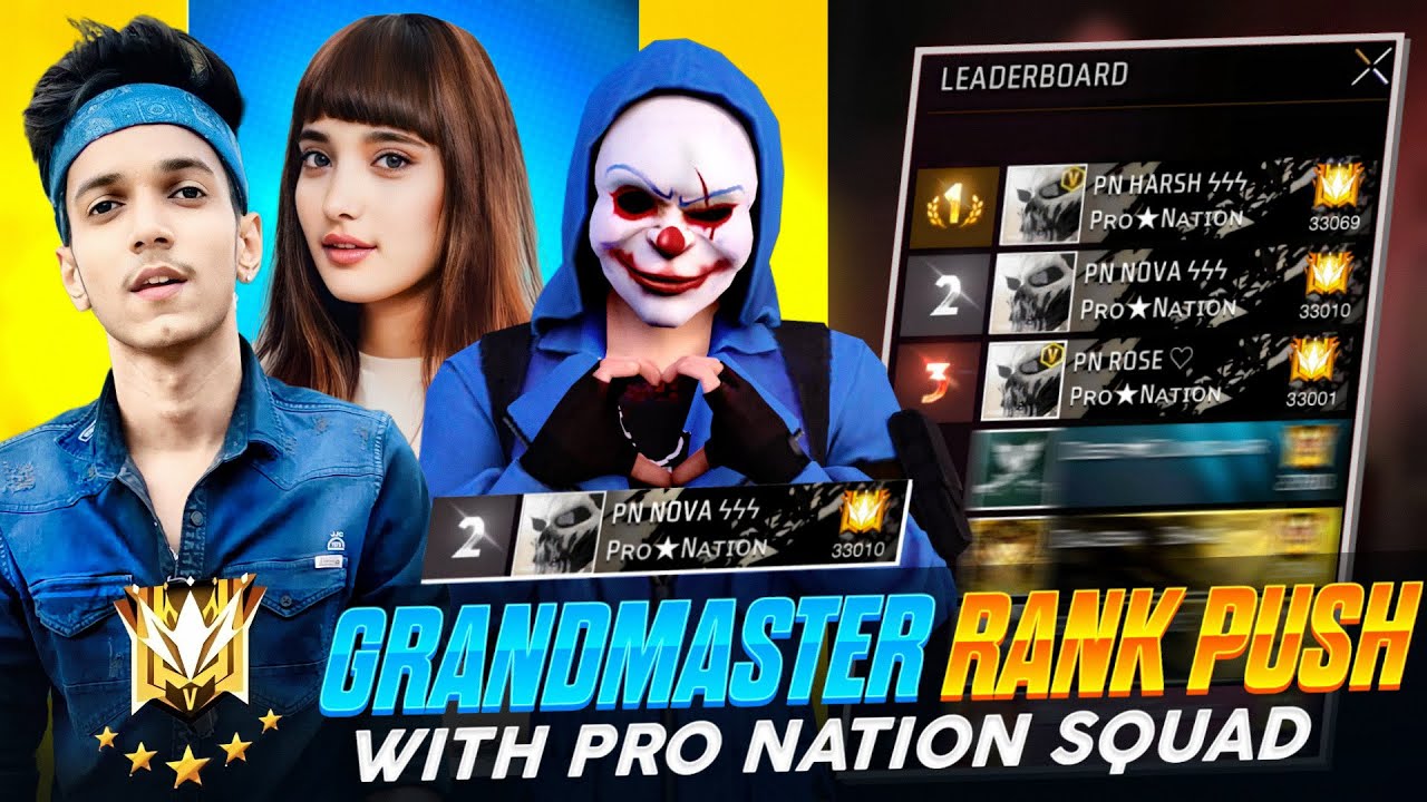 Pn Rose Grandmaster Rank Push With Pn Harsh , Pn Rose , Pn Rowdy 😍🔥 Push To Top ...