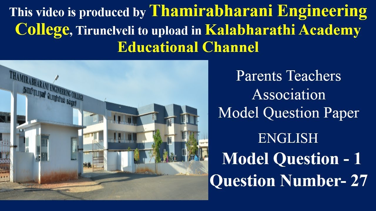 Q27 PTA English Class 12 Parent teachers association - YouTube