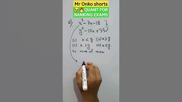 Quadratic equation for banking exam🔥|Sbi po Quantitative aptitude✌️👉#ibps #sbipo2023 #trendingshorts
