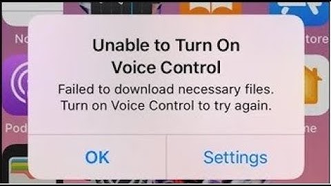 how to fix Unable to turn on voice control iOS 13