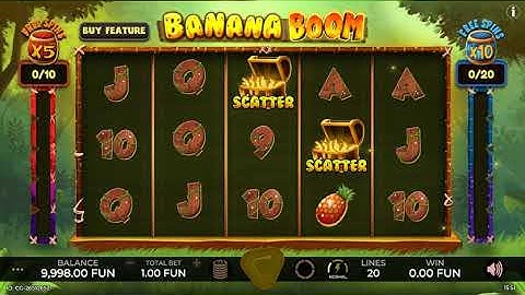 Demo gameplay of Banana Boom by Caleta Gaming