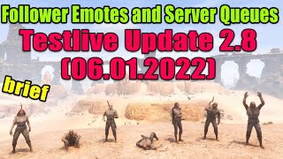 Follower Emotes and Server Queues | Testlive Update 2.8 (06.01.2022) | CONAN EXILES