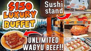 BEST LUXURY BUFFET in TOKYO⁉️ All You Can Eat WAGYU BEEF and SHUSHI at Hotel New Otani Tokyo, Japan