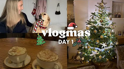 VLOGMAS DAY 1!! tree shopping, decorating, shopping & gift wrapping🎄❄️🌟☃️🎁