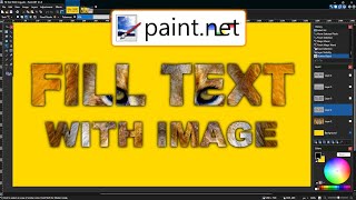 How To Fill Text With Image In Paint.Net - Pro Artistic Text Design