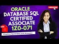 Part#9 | Oracle Database SQL Certified Associate (1Z0 071) | Practice Questions and Answers