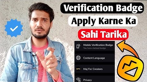 MOJ Par Mobile Verification Badge Apply Karne Ka Sahi Tarika How To Apply Verification Badge in MOJ