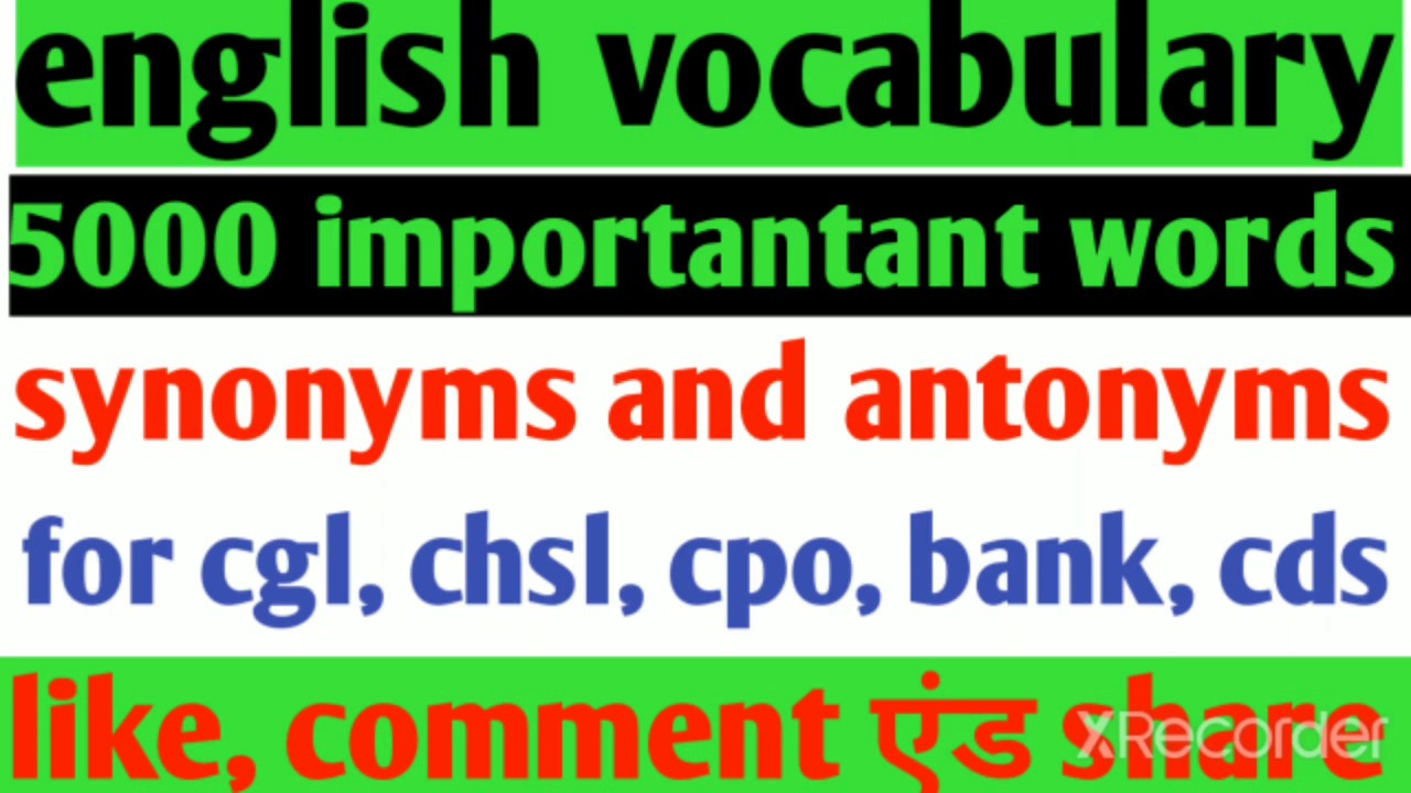 English vocab 