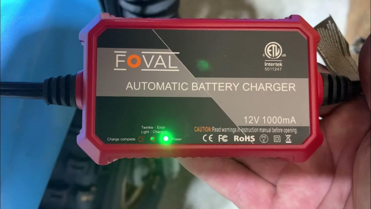 Foval 12v automatic battery trickle charger works excellent! YouTube