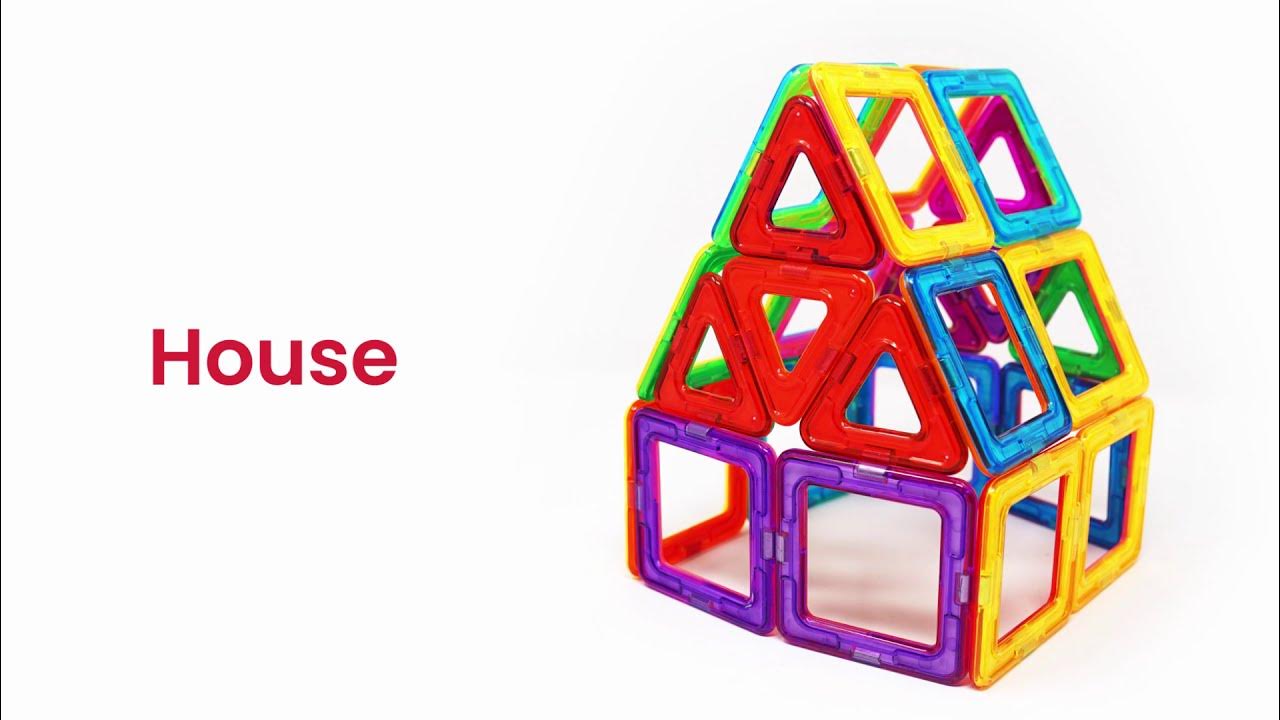 13. House, How to Make a Model House with Magnetic Blocks