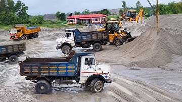 Jcb Loader Busy Day, Fun work at Crusher | Loading Gravel