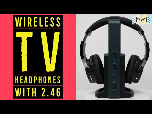 Rybozen Wireless TV Headphones with Transmitter Dock, Over-Ear Cordless  Headset
