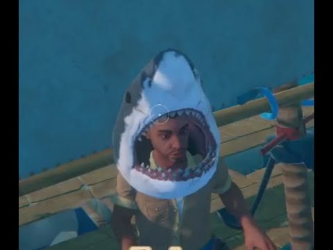 Shark Mask Raft Raft Video 2 what the shark doing - YouTube