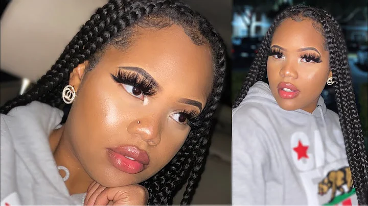Natural Affordable Glam Makeup Tutorial || For Bla...