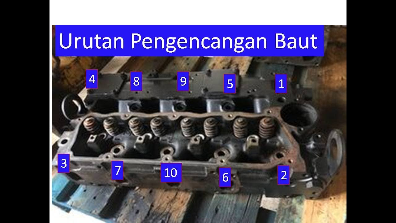 Torsi Baut Cylinder Head Perkins 1104C YouTube