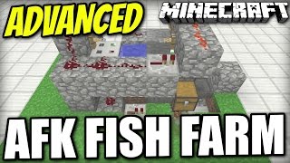 Minecraft PS4 -  ADVANCED AFK FISH FARM - Tutorial ( PE / XBOX / PS3 / WII U )