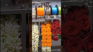 💐🏵️ FLOWERS STRINGING MACHINE 🌼🌷#trending #creativeshorts #viralcontent