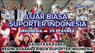 Indonesia vs korea selatan u23 asian cup full match live streaming, suporter Indonesia di qatar