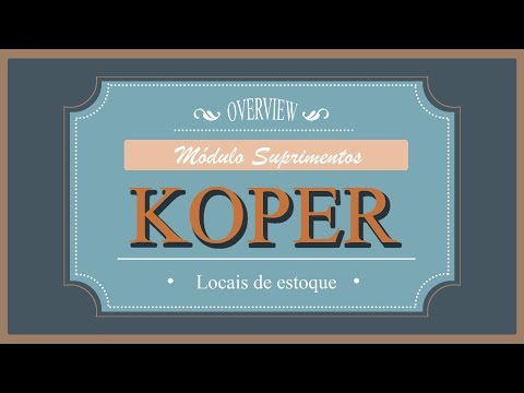 Overview - Suprimentos - Locais de estoque [Koper]