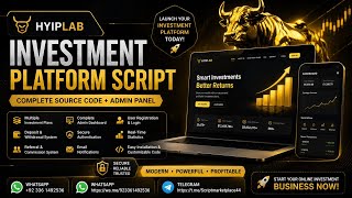 Make your own Customized Hyip Investment Website With Admin Panel l Hyip Investment Script
