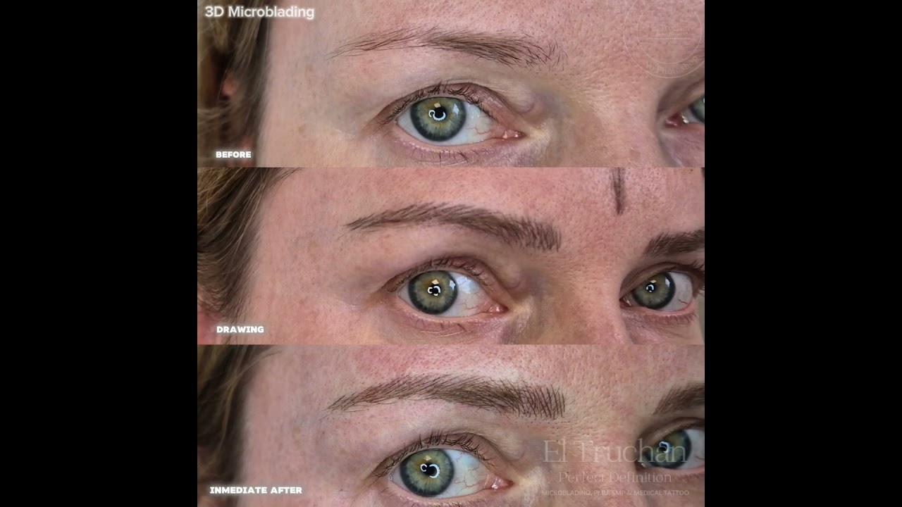 Perfect definition 3D Microblading Before and after By  El Truchan