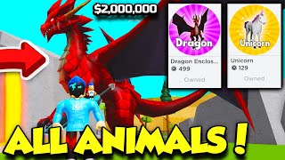 I Got 2 Million Dollars And Bought Everything In Zoo Tycoon Max Zoo Roblox