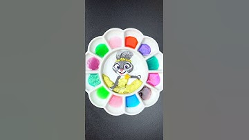 Zootopia Color Mixing 🐰👗💛 Guess The mixed color #colors #satisfying #judyhopps #zootopia2