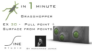 Celebrity Grasshopper in 1 minute - EX 30 - Pull point + Surface from points Profile