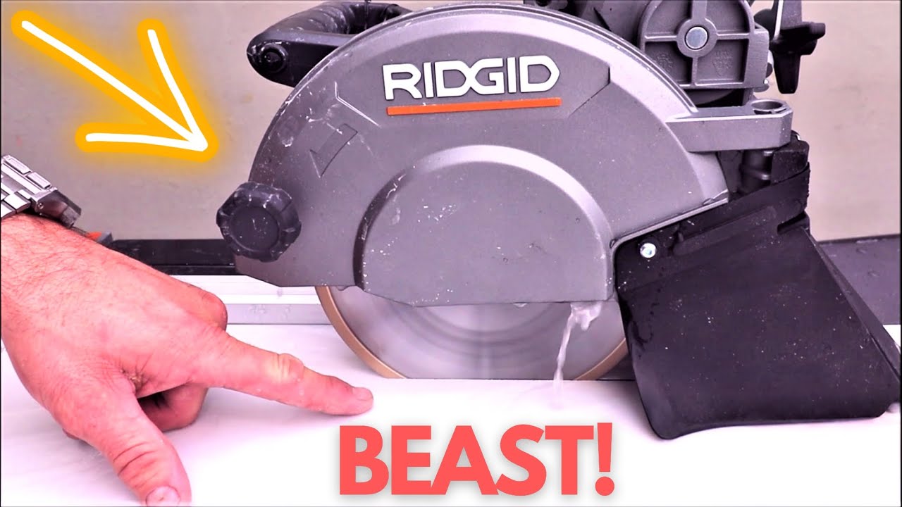This is a Beast! Ridgid 8" Tile Saw Cuts MASSIVE Tiles With Drop Fence YouTube
