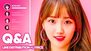 Cherry Bullet - Q&A (Line Distribution + Lyrics Color Coded) PATREON REQUESTED