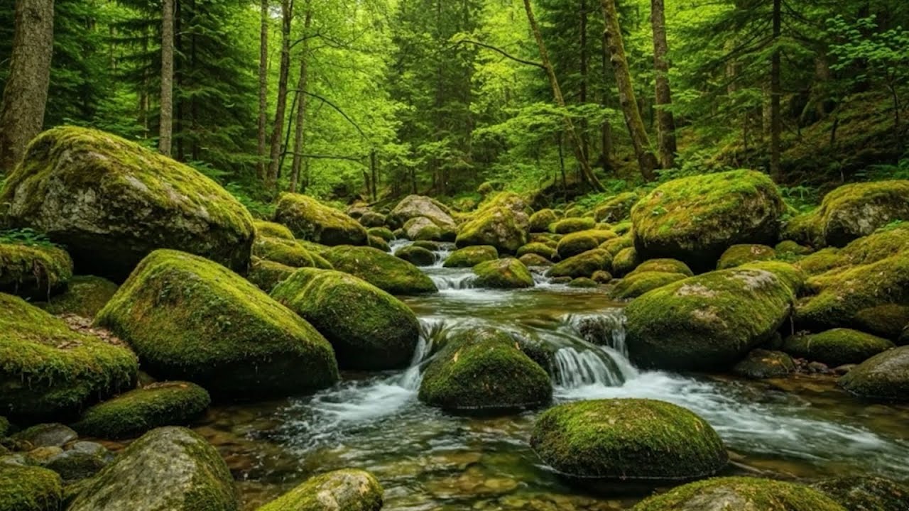 Uplifting Birdsong & River Flow for Productivity - Bright Forest