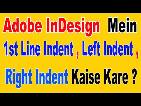 How to Set First Line, Left, and Right Indents in Adobe InDesign Tutorial