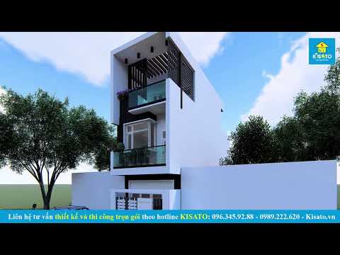 Video Mẫu Nhà Ống 2 Tầng 1 Tum Mặt Tiền 4m Hiện Đại Xây Thô... - youtube