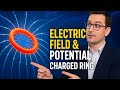 Electric Field & Electric Potential Due to a Charged Circular Ring | Physics Explained