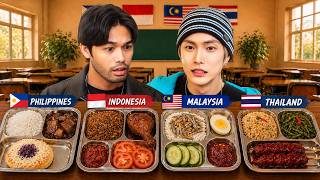 Kpop Idol Tries REAL School Lunches from Southeast Asia (ft. XngHan)