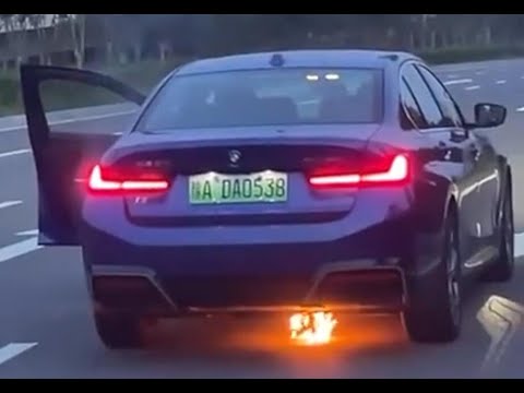 BMW i3 electric sedan catches fire on test drive in central China