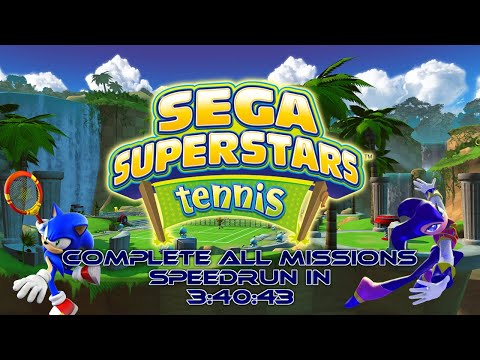 SEGA Superstars Tennis (X360) ✪ Complete All Missions (A) Speedrun in 3:40:43 (Current World Record)