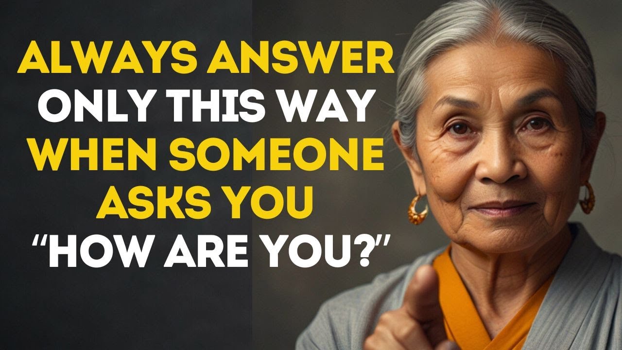 When you are asked “How are you? ” Always answer only like this! - YouTube