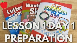 Abeka Lesson 1 Day 1 Preparation How To Prepare For Abeka Kindergarten