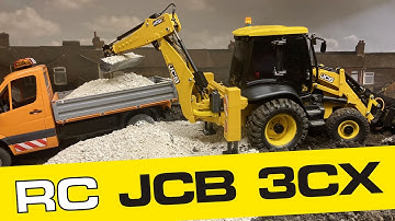 Radio Control Bruder JCB 3CX loading stone