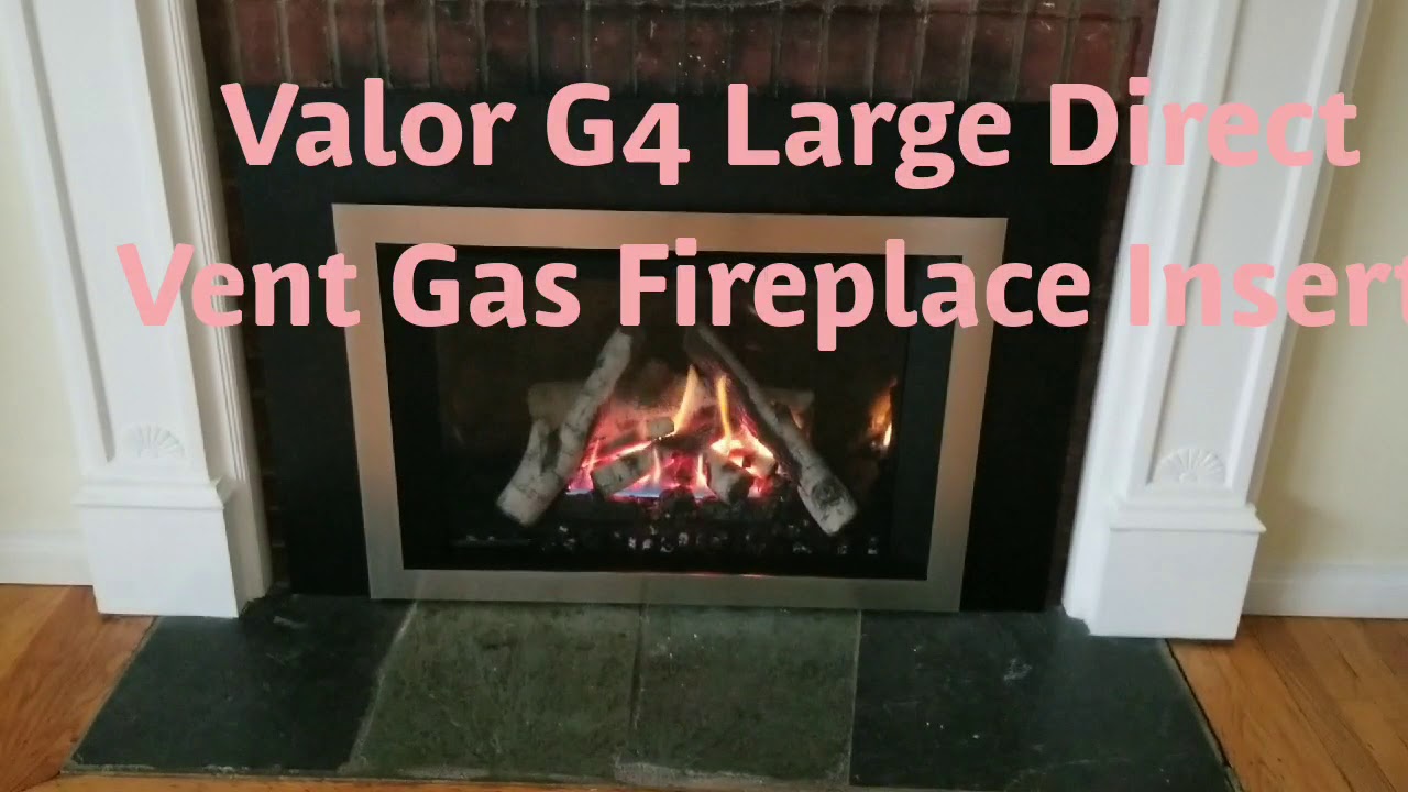 Valor Legend G4 Gas Fireplace Insert With Birch Logs - YouTube