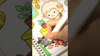 Cute Little Lamb Coloring Page | Relaxing Coloring for Kids 🐑🎨