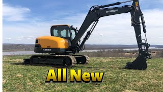 The all new Hyundai HX85A excavator in depth walk around and friendly competition.